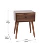 Flash Furniture Dark Walnut One Drawer Nightstand or Accent Table EM-0319-WAL-GG